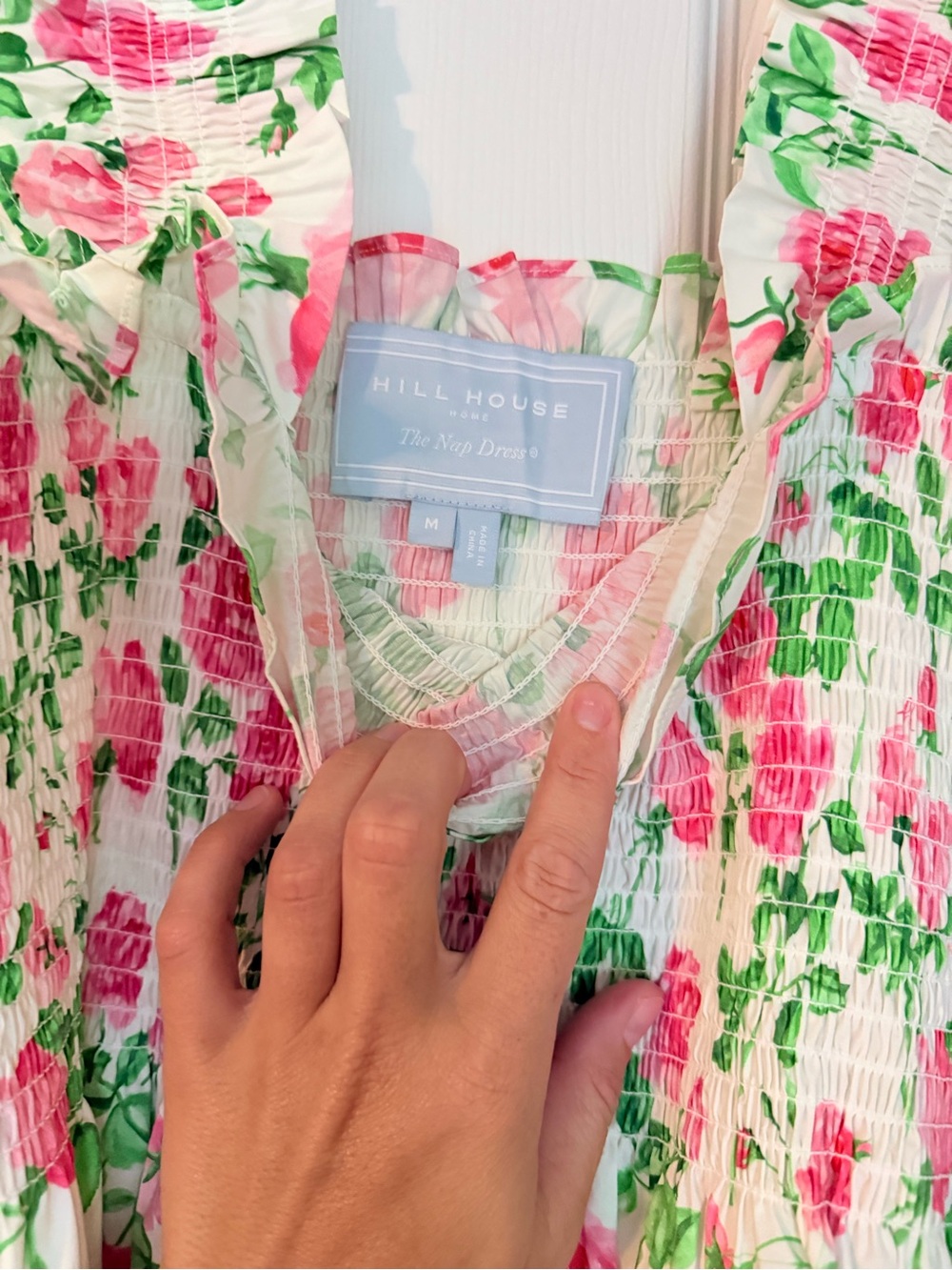 Hill House Nap Floral Dress in Pink and Green - Picture 4 of 5